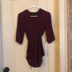 BCX 3/4 Sleeve Maroon Blouse XXS